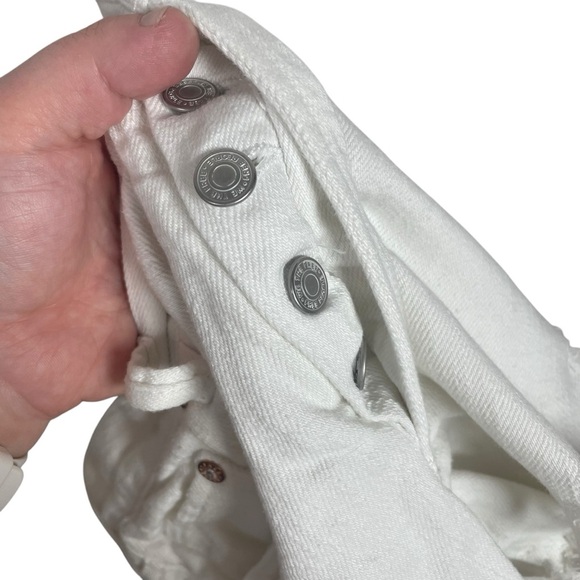 Free People Loving Good Vibrations Denim Shorts in White Size 28 - Picture 13 of 16